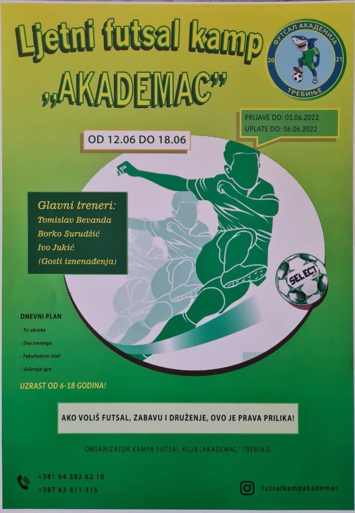 futsal kamp akademac trebinje 2022